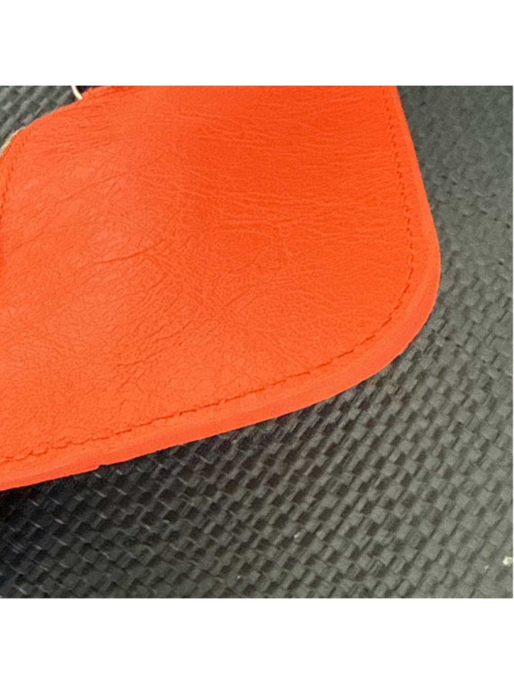 Balenciaga Le Cagole Coin Purse Card Holder Arena Lamb Fluorescent Orange NWT - Picture 6 of 9